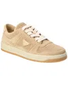 Prada Downtown Suede Low-top Sneakers In Brown