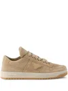 Prada Downtown Suede Low-top Sneakers In Ecru'