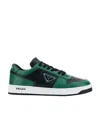Prada Low-top Sneakers With Textured Panels In Black