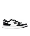 Prada Leather Sneakers Downtown Two-tone In White