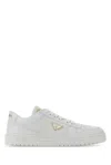 Prada White Leather Downtown Sneaker In Multi