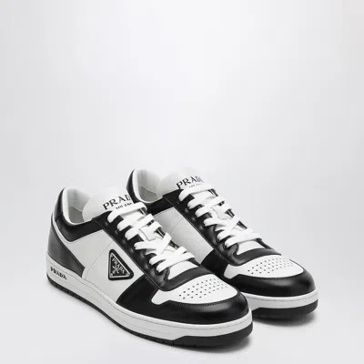 Prada Downtown White/black Leather Trainer