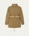 Prada Drawstring-hem Parka In Militare