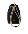 Prada Drawstring Clutch In Pattern
