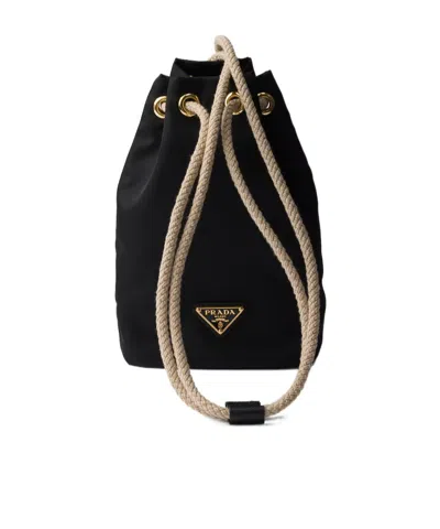 Prada Drawstring Clutch In Pattern