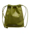 Prada Drawstring Clutch In Green
