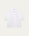 Prada Drawstring Cuff Poplin Shirt