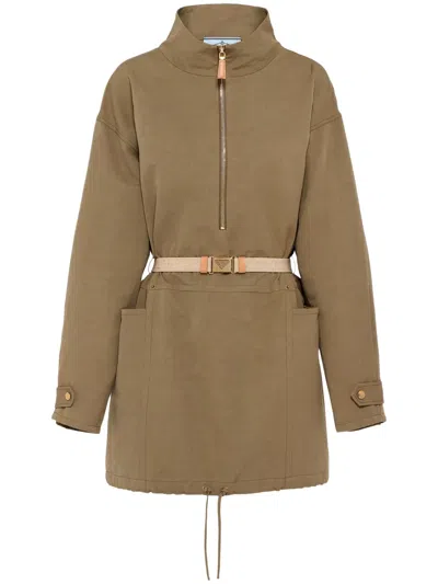 PRADA DRAWSTRING-HEM PARKA