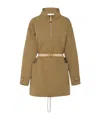 Prada Drawstring-hem Parka In Military Green