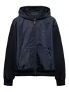 Prada Technical Cotton And Re-nylon Hoodie In Animal Print