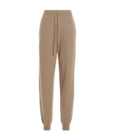 Prada Drawstring Logo Jogging Pants In Nude