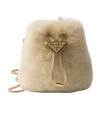 Prada Montone Shearling Bucket Bag In True Color