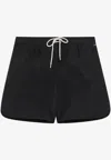 Prada Drawstring Mini Shorts In Black