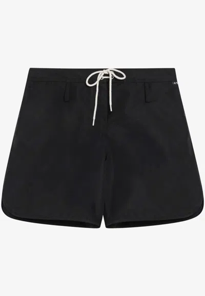 Prada Drawstring Mini Shorts In Black
