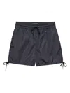 Prada Womens Blue Triangle-logo Re-nylon Shorts In Black