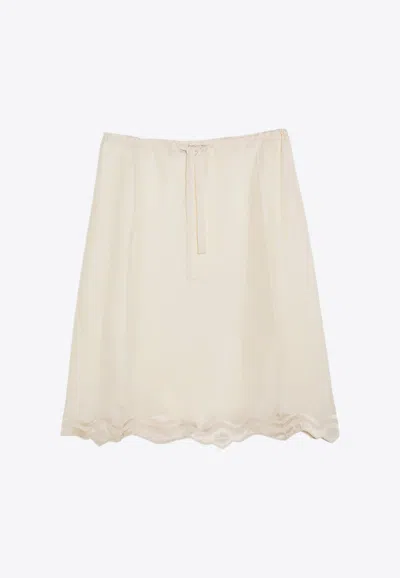 PRADA DRAWSTRING SILK SKIRT