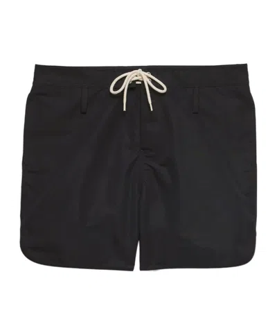 Prada Drawstring Swim Trunks In Black