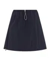Prada Drawstring Mini Skirt In Blue