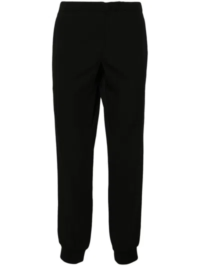 Prada Drawstring-waist Tapered Trousers In Black