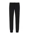 Prada Triangle-logo Silk-blend Track Pants In Black