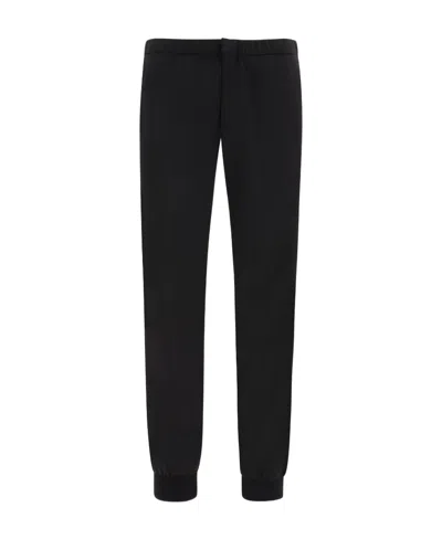 PRADA PRADA LOGO PLAQUE STRAIGHT-LEG PANTS