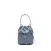Prada Bucket Bag Adjustable Strap Top Handle In Blue