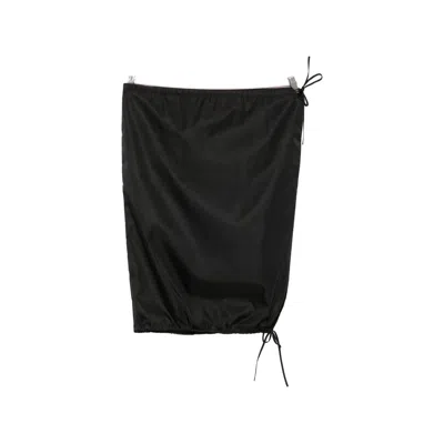 Prada Drawstring-hem Midi Skirt In Black