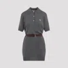 Prada Grey Slate Grey Silk Dress In Ardesia