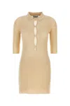 Prada Women's Sand Cotton Polo Dress In Beige O Tan