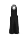 Prada Re-edition 1995 Organza Halterneck Dress In Black