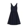 Prada Fit-and-flare Sleeveless Dress In Blue