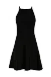 Prada Skirt Flare Halter Neckline Sleeveless Dress In F0002