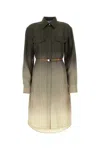 Prada Abito Chemisier In Twill Multicolor Donna In Multicoloured