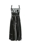 Prada Stretch Viscose Dress Abstract Print In Printed