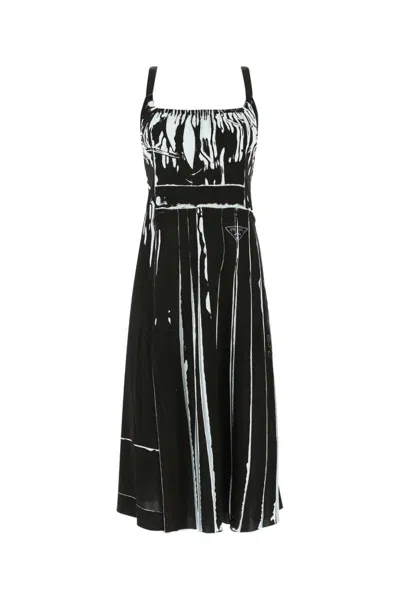 Prada Printed Stretch Viscose Dress