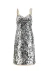 Prada Suspender Dress In Silver