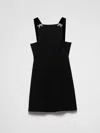 Prada Cady Mini Dress In Black
