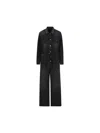 Prada Denim Jumpsuit In Black