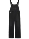 Prada Latzhose Aus Denim In Black