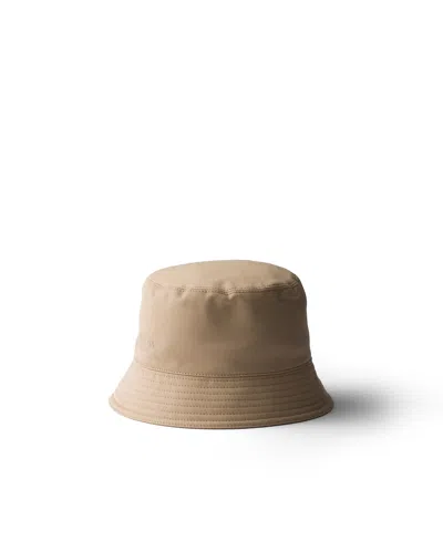 Prada Drill Bucket Hat In Green