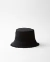 Prada Drill Bucket Hat In Black