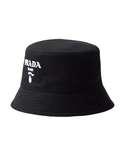 Prada Drill Bucket Hat In Brown