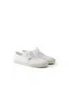 Prada Canvas Low Top Sneaker In White