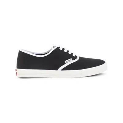 Prada Lace Up Sneakers Contrast Trim Rubber Sole In Black