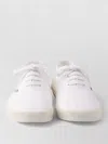 Prada Drill Fabric Low Top Lace Up Sneakers In Multi