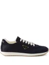 Prada Drill Fabric And Suede Sneakers
