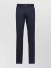 Prada Drill Chino Pant With Belt Loops And Back Pockets In Blue
