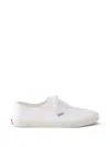 Prada Drill White Cotton Rubber Sneakers In Animal Print