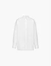 Prada Spread-collar Button-up Shirt In White