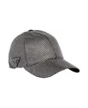 Prada Duchesse Crystal Baseball Cap In Gray
